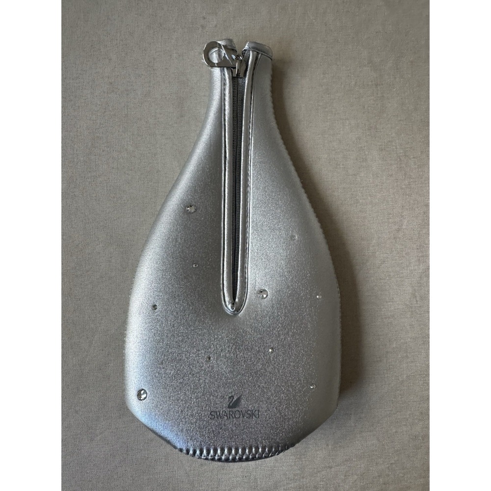 Swarovski Silver Crystals Bottle Cooler Cover Champagne Wine Sleeve Insulated